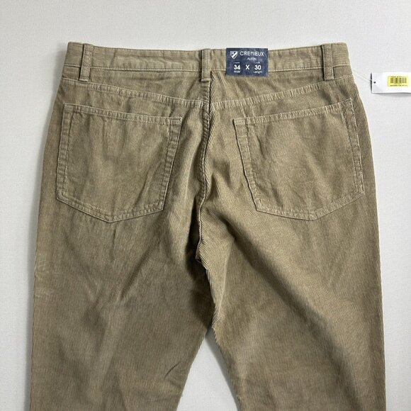 Daniel Cremieux Corduroy Pants Mens 34x30 Austin Straight Leg‎ Stretch Brown NWT - Picture 4 of 6